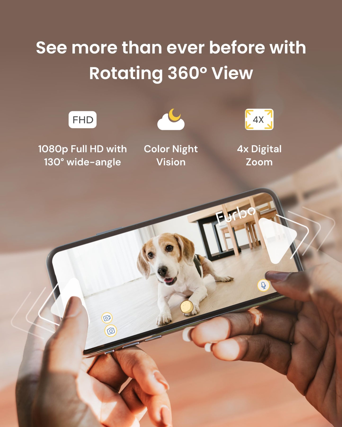 Treat Tossing 360° Dog Camera