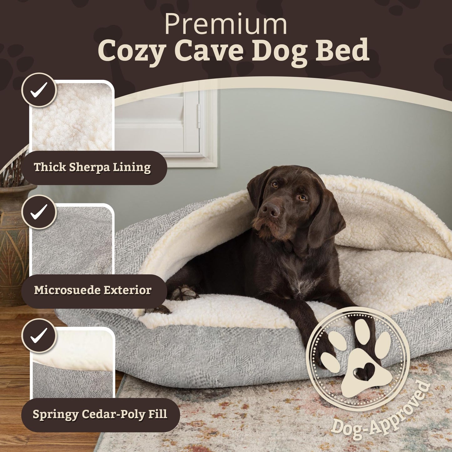 Snoozer Cozy Covered Cave Dog Bed