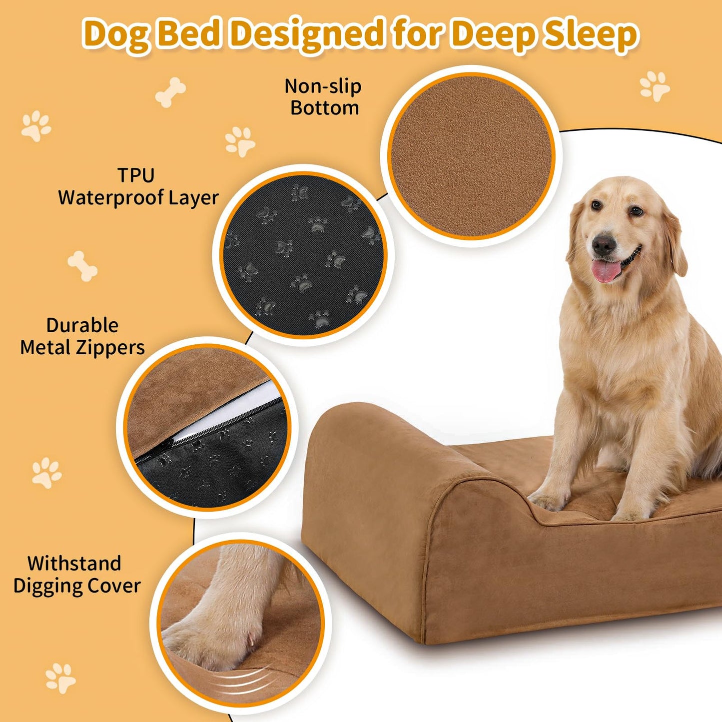 Orthopedic Memory Foam Large Dog Bed
