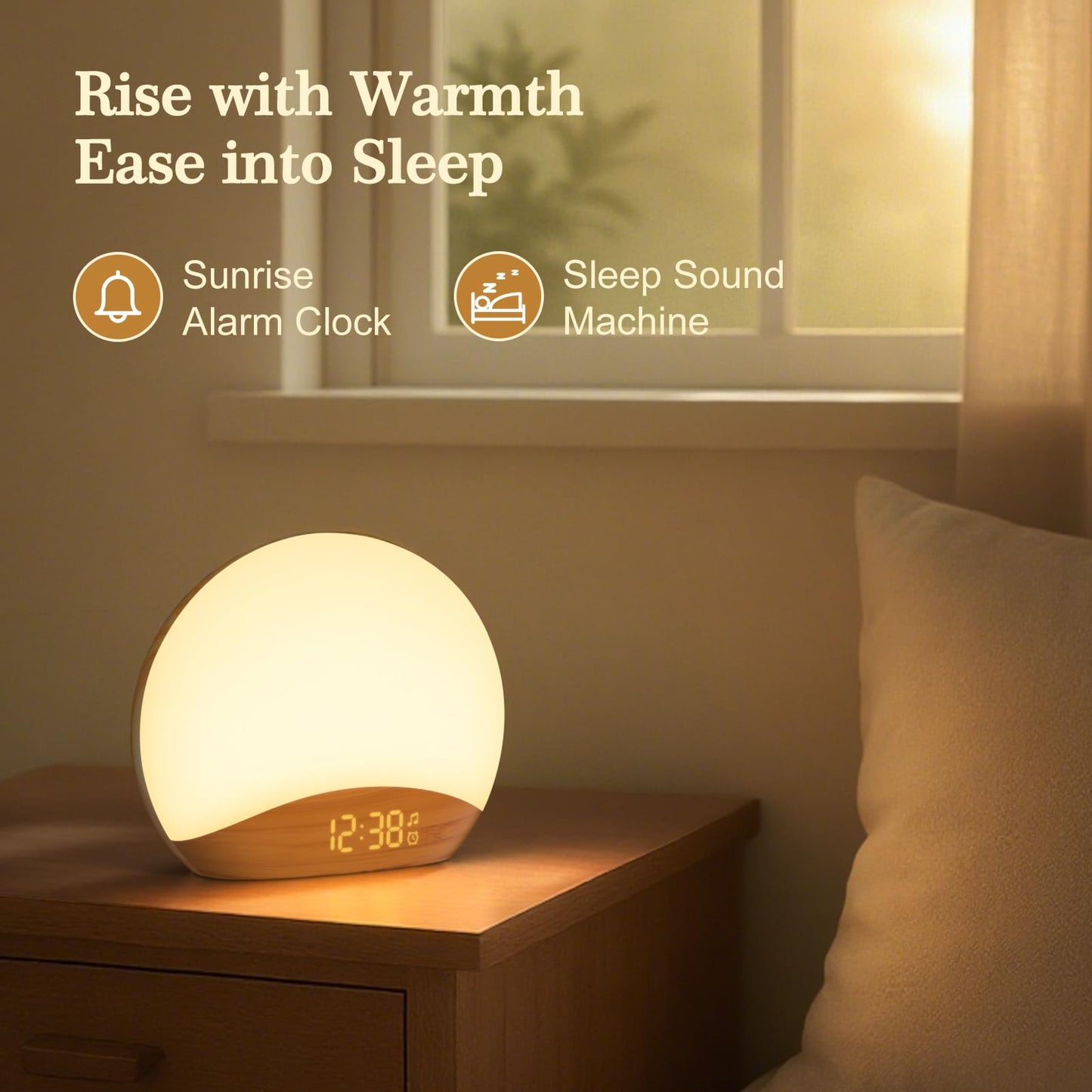 Gentle Wake Sunrise Alarm Clock and Sound Machine