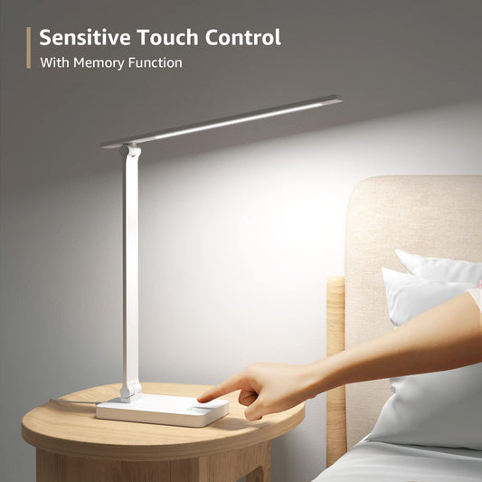 Dimmable Touch Control LED Desk Lamp with USB Charging Port