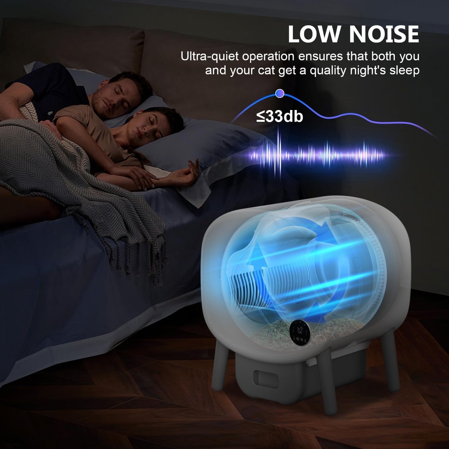 Automatic Self Cleaning Large Capacity Litter Box