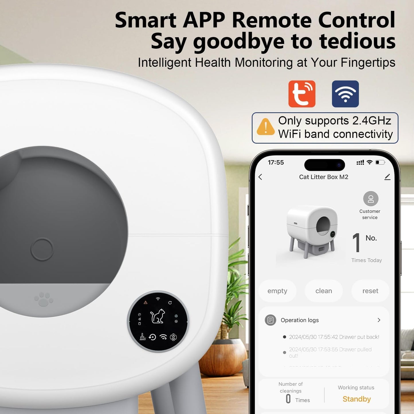 Automatic Self Cleaning Large Capacity Litter Box