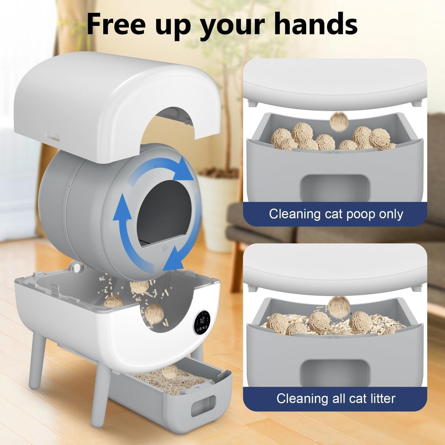 Automatic Self Cleaning Large Capacity Litter Box