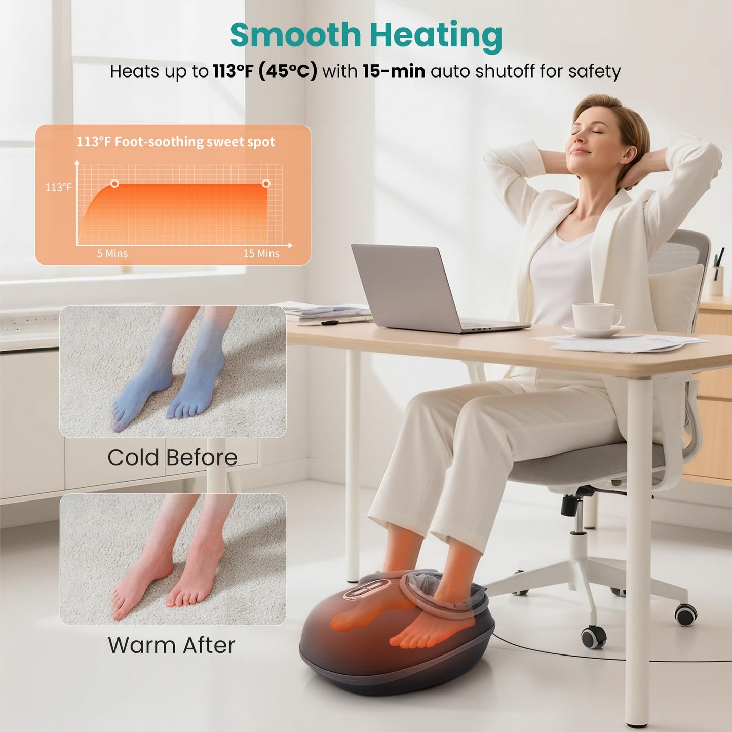 Shiatsu Deep Kneading Foot Massager w/ Heat