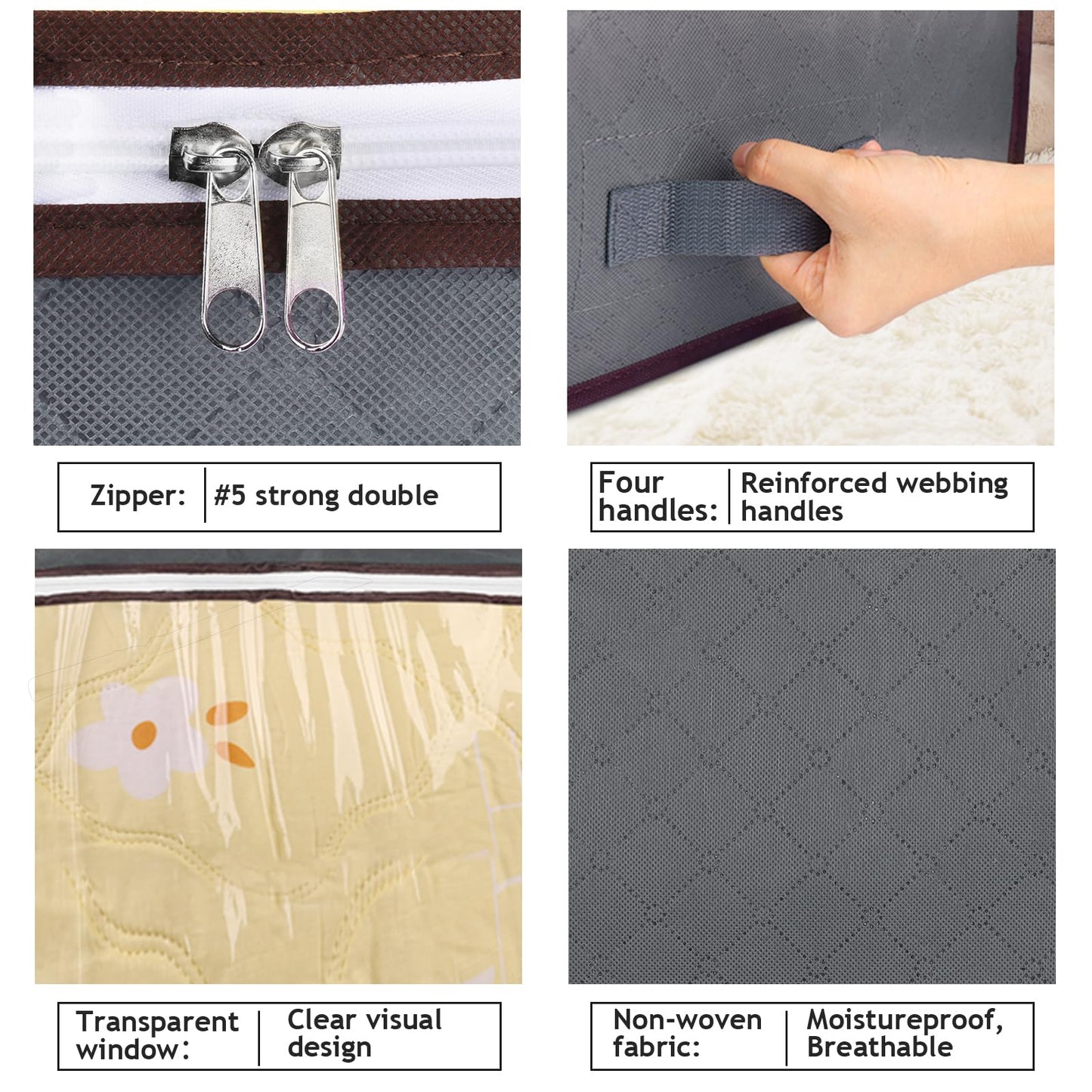 Under Bed See Through Storage Containers, 6 Pack