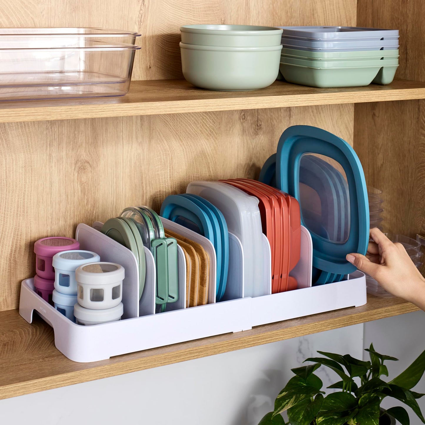 StoraLid Expandable 40-Lid Food Container Organizer