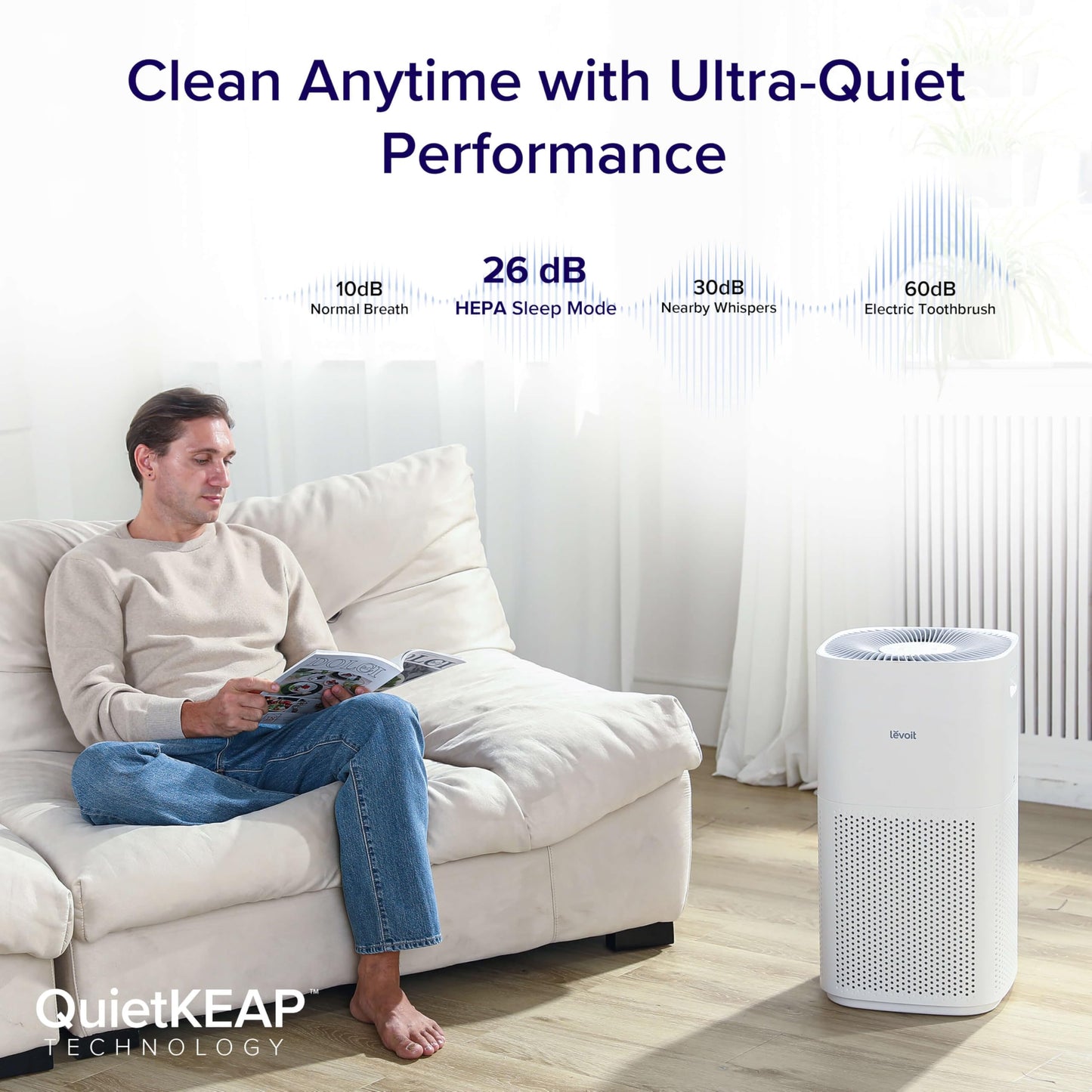 Levoit Large Room Air Purifier - Up to 2933 Ft² With HEPA