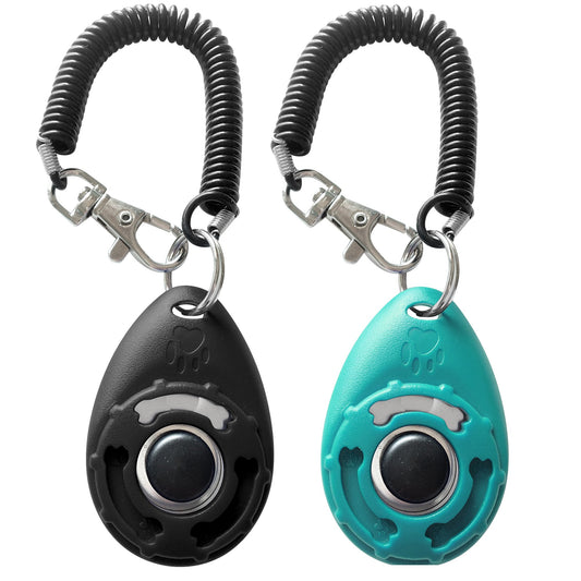 Dog Training Clicker 2-Pack with Wrist Strap